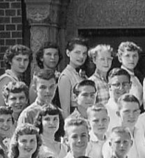 left side of June, 1955 graduation photo